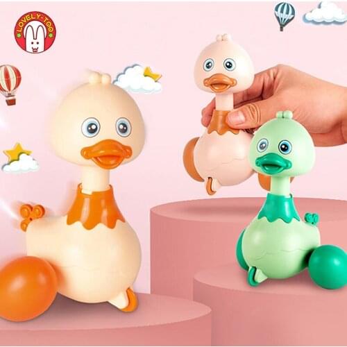 Plastic Animal Toys Kids Biology Walking Running Duck Boys Car Cartoon Pet Baby Crawl Learning Educational Toy For Girls