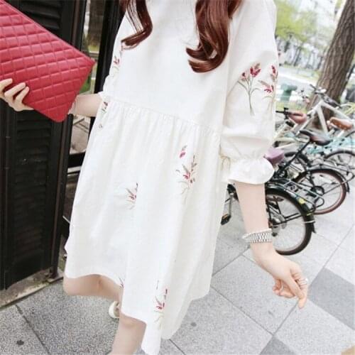Maternity Dress OL Style Cotton Shirt for Pregnant Women Clothes Casual Pregnancy Maternity Business Dress Maternity Casual
