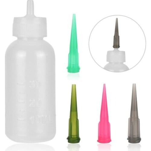 Portable 30ml Empty Plastic Squeezable Dropper Nozzles Refillable Bottle Kit