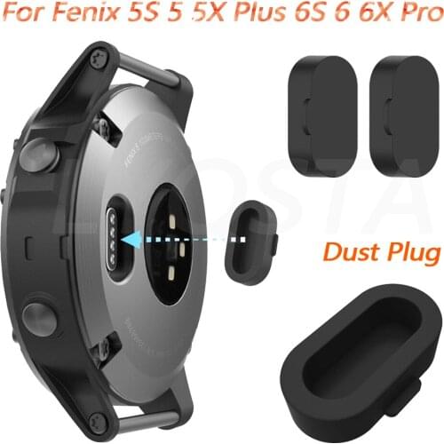 Dustproof Silicone Smart Watch Charger Port Cover For Garmin Fenix 6S 6 6X Pro/5S 5 5X Plus Protector Anti Dust Plug Case Rings