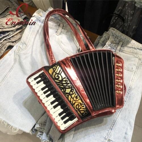 Luxury Accordion Shape Purses and Handbags for Women Novel Female Totes Music Shoulder Bag Designer Brand Bag Crossbody Bag