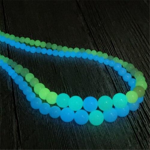 Blue and Green Luminous Stone Men Necklaces Jewelry Glowing In The Dark Natural Stone Necklace For Women Yoga Ornaments Gifts
