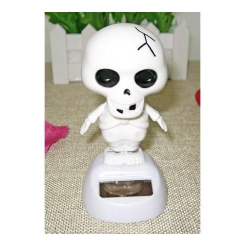 Shake Head To Furnishing Articles Vehicle Interior Lovely Flowers Car Solar Skeleton Decoration Supplies Small Place Doll 2021