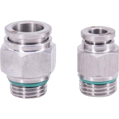 M5 M6 1/8" 1/4" 3/8" 1/2" BSPP Male Air Pneumatic 304 Stainless Steel Press Fit Push In Quick Connector Release Fitting Homebrew