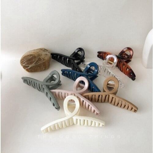 1pc Korea Fashion Elegant Big Hair Claws Simple Hair Grab Clip Hair Clip Temperament Hair Clip Bath Headdress Hair Accessories