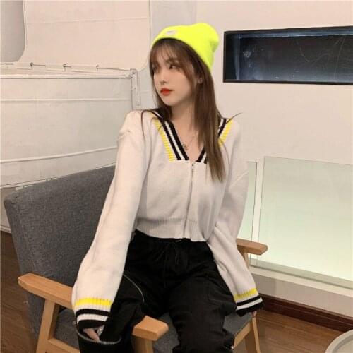 Woman Sweaters Cardigan Coat Female Loose Outer Wear Spring Autumn Short Wool Outer Match Knitted Cardigan Sueters De Mujer