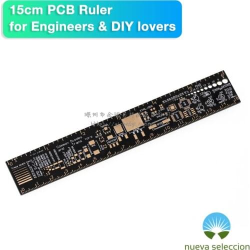 15CM PCB Straight Ruler for Arduino Electronic Engineers and DIY Lovers, 6 Inches, QNF, QNP, D2PAK, SOIC, AWG8-28, Trace Width