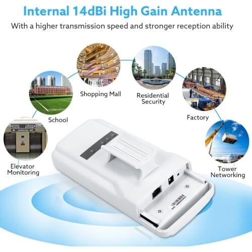 2 Pcs Wireless wifi Extender 5ghz WiFi Bridge Outdoor CPE Router wifi 4g 5.8ghz 450Mbps Repetidor Long Range Access Point