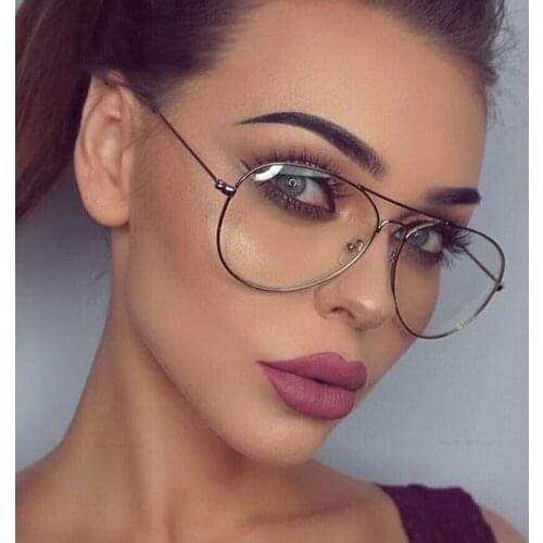 2020 Fashion Polit Glass Frame Women Retro Clear Lens Optical Glasses Brand Designer Black Frame Alloy Eyeglasses Unisex