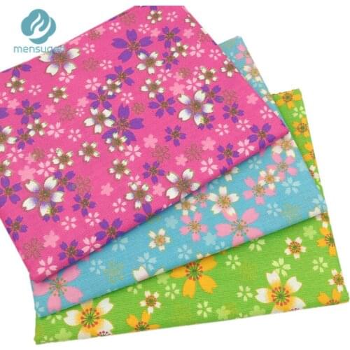 50cm*160cm Flower Printed Cotton Fabric for Sewing Dress Cushions Pillows Doll Cloth Patchwork Quilting Needlework Material