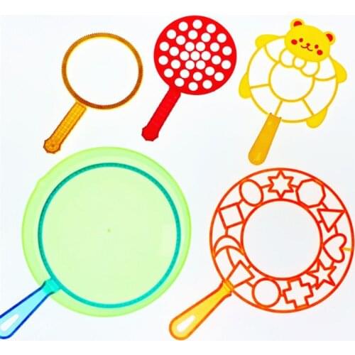 6PCS/set Jumbo Colorful Bubble Wand Bubble Blower Toy Set For Kids Summer Outdoor Fun 7IN