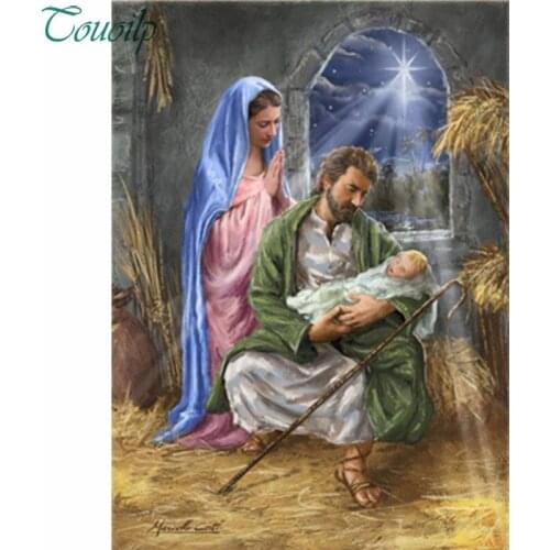 Diamond Embroidery,Religion,5D,DIY,Diamond Painting,Jesus,Virgin Madonna,Child,Needlework,Cross Stitch,Square&round Rhinestone