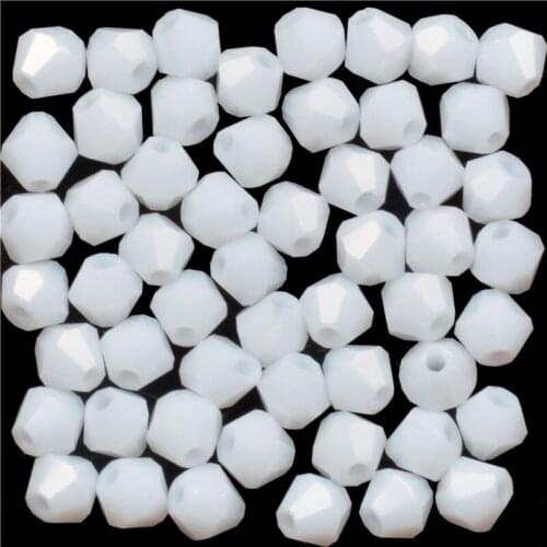 4 mm Austrian White Spacer Bicone Beads for Making Jewelry Accessories Diy Perles Loose Faceted Glass Crystal Beads