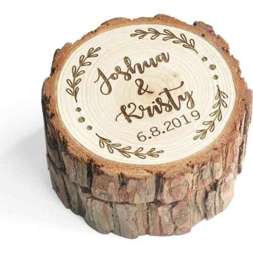 Wood Wedding Ring Box Proposal Ring Box Rustic Ring Bearer Pillow Engagement Gift Country Wedding Valentines Gift Wedding Decor