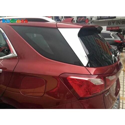 For Chevrolet Holden Equinox 2018 2019 2020 ABS Chrome Rear Window Pillar Spoiler Cover Trim Car Styling Accessories