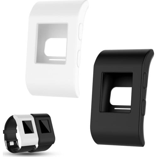 EiEuuk Soft Silicone Shock-proof and Shatter-resistant Sleeve Band Cover Protective Case Pouch for Fitbit Surge