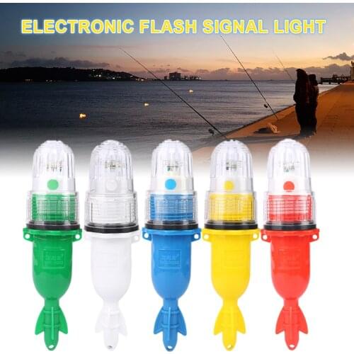 1Pcs Electronic Flash Signal Light Deep Water Fishing Squid Word fish Lure Attract Light Lamp 21cm Useful Bulb Fishing supplies