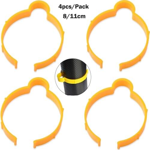 FOSHIO 4pcs Car Vinyl Wrap Carbon Fiber Film Roll Clamp Ring Window Tint Sticker Decals Clip Hoop Storage Loop Auto Accessories