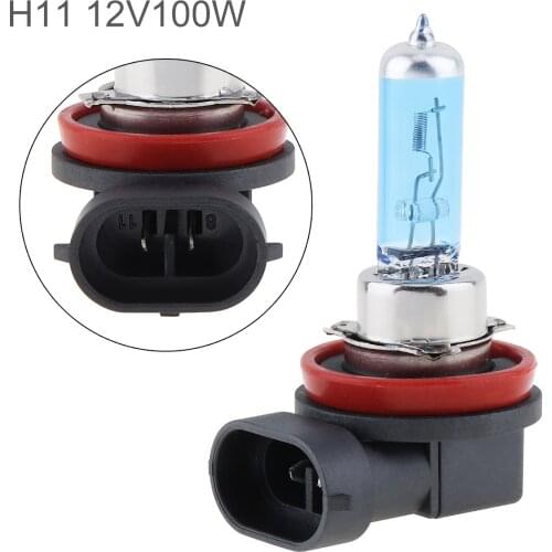 Halogen Light Blubs 12v H11 100W 5000K White Light Super Bright Car Xenon Halogen Lamp Auto Front Headlight Fog Bulb