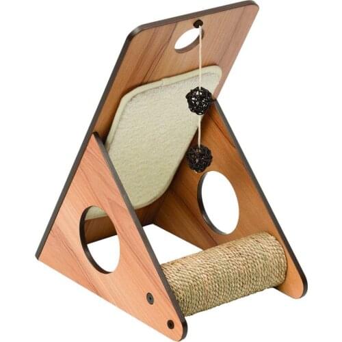 Kitten Scratch Board Multifunctional Wooden Cat Scratcher Cardboard Scratching Protect Walls Pet Supplies Corrugated Paper Pad