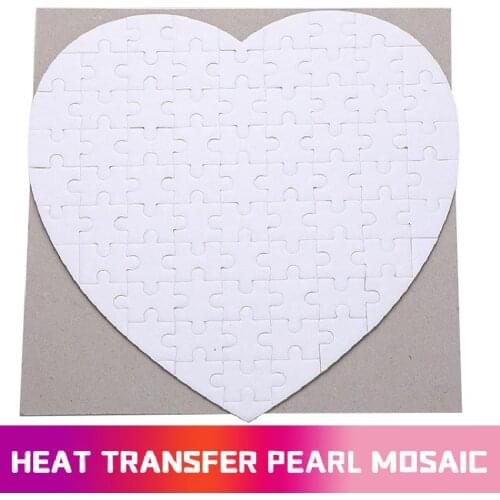 New Sublimation Paper Blank Rule Heart-shaped Puzzle Printed Photo Blank Puzzle Pearlescent Version Personalized Paper Puzzle