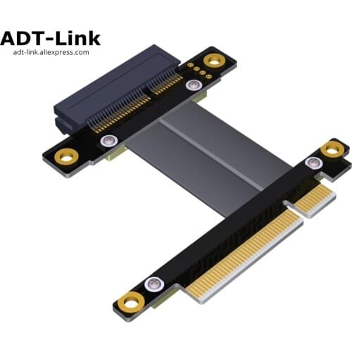 PCI express 3.0 pcie 8x to 4x ADT PCI-E x8 X4 gen3 32G/bps 8x male 4x female Angled R82SF R82SL R82SL ADT-LINK