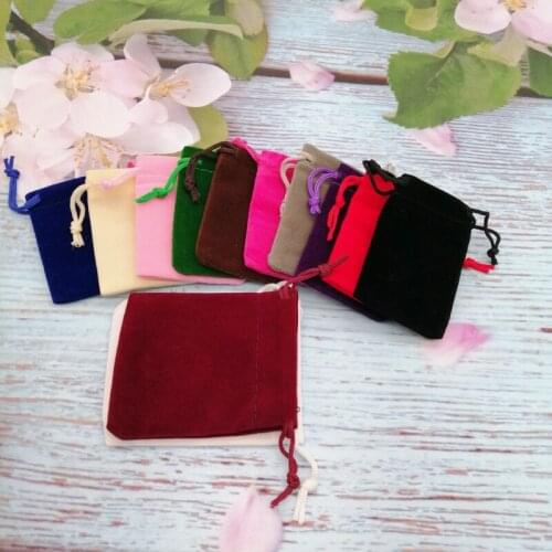 20pcs Velvet Gift Bag Jewlery Gift Bag Velvet Pouch Small Velvet Drawstring Bags for Wedding Christmas Jewelry Packaging Display