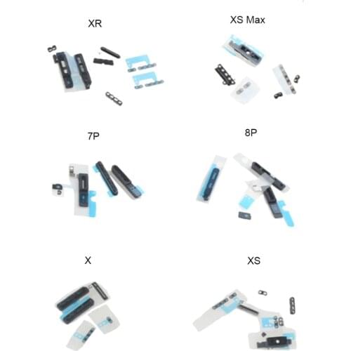 Full Set Bottom Louder Speaker & Microphone Anti Dust Mesh for iphone XS Max XR 5 5s 6 6s 7 8 plus Rubber Gasket Dust Net filter