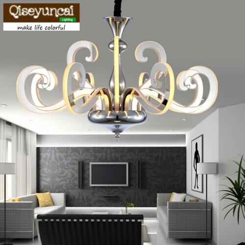 Qiseyuncai Simple creative art living room chandelier after the modern European personality arm crystal restaurant chandeliers