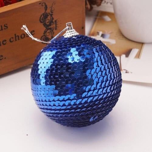 Christmas Rhinestone Glitter Ball pink blue Balls Xmas Tree Ornament Decoration 8CM Christmas Decorations For Home Decor