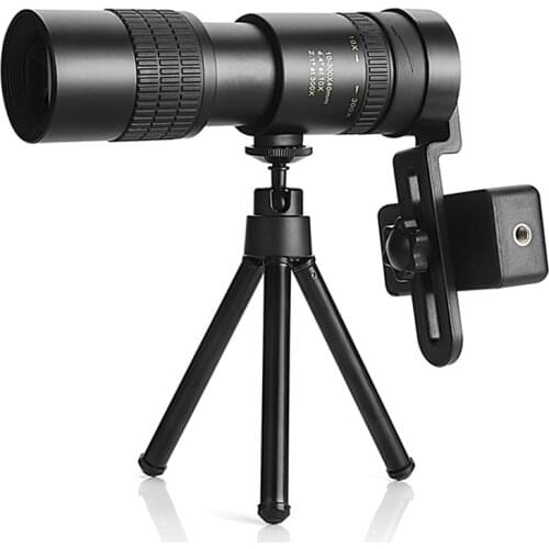 Top!-Monoculars, 4K 10-300X40 Monoculars, with Smart Phone Holder and Tripod,Suitable for Bird Watching, Hunting, Campin