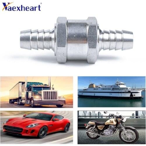 6MM 1/4" Hose Clamp 10MM ONE WAY ALUMINIUM NON RETURN CHECK VALVE PETROL DIESEL OIL WATER