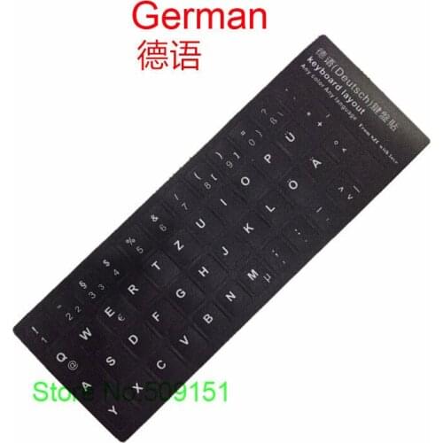 50 PCS Universal German Keyboard Sticker Matte Skin Letters Keyboard Sticker Cover Protector Film 10 14 17 inch Notebook Laptop