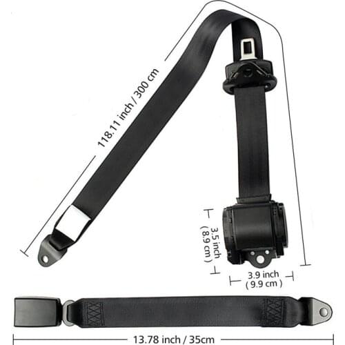 Universal Automatic 3 Point Auto Safety Seat self-Looking seat belt retractor automatic retractable seat belt for driver safety