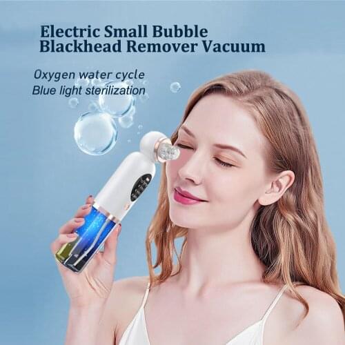 Facial Blackhead Extractor Remover Blue Light Sterilization Black Point Vacuum Pores Cleaner Black Head Acne Skin Cleaning Tool