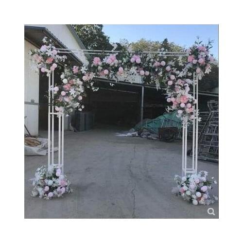 All new wedding props arch new Korean flower door European door iron wedding festival supplies background decoration