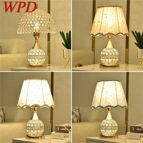WPD Crystal Desk Lamp Dimmer Remote Control Bedside For Home Luxury Modern Creative Table Light Wedding Room