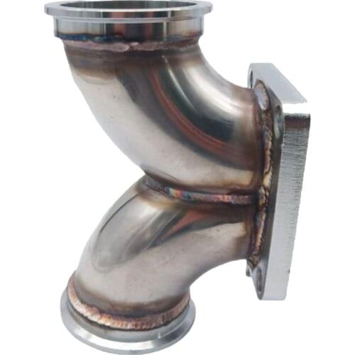 Y Elbow Adapter to Divided T4 Turbo Elbow Adapter Flange for V6 V8 Engine T4 Turbo Twin Scroll Flange Part