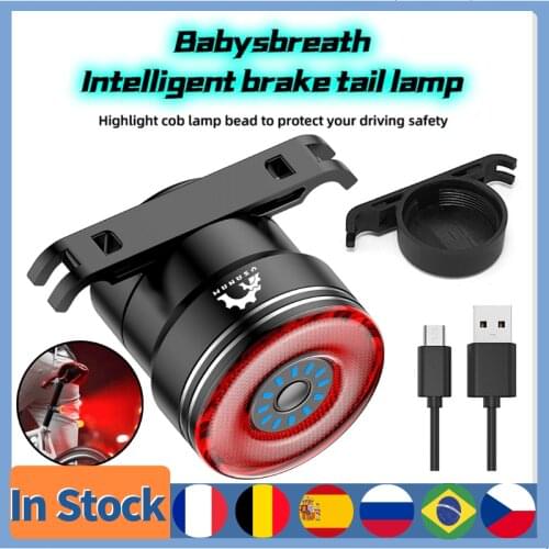 YSANAM Rear Bike Light Smart Sensor USB LED MTB Bicycle Lamp Cycling Flashlight Taillight Cycle Accessories Bike Saddle Light