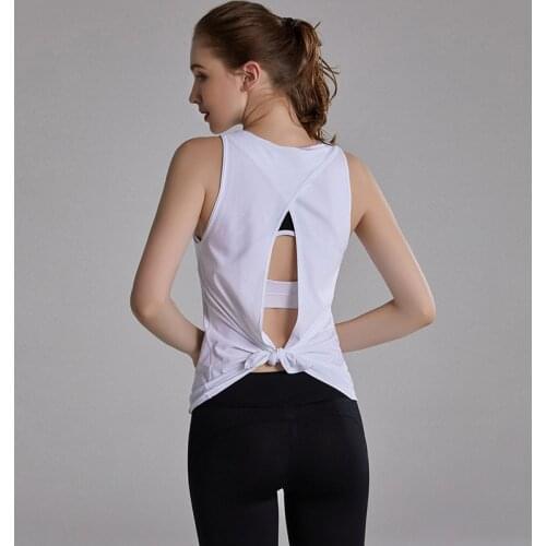 Female Sport Top Woman T-shirt Sleeveless Top Yoga Gym Fitness Sport Sleeveless Vest Singlet Running Training Clothes for Womem