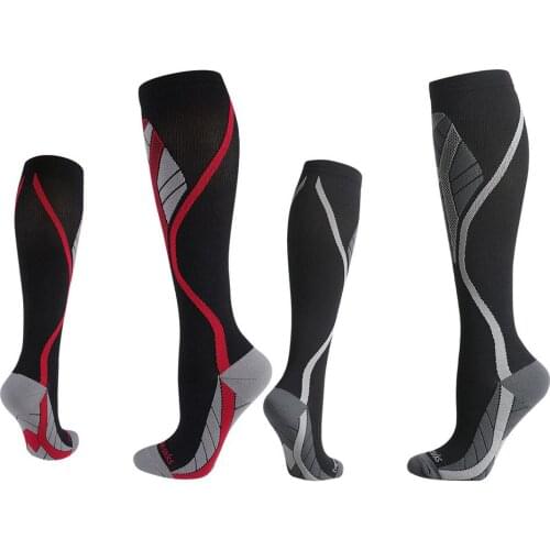 2 Pairs Of Long Calf Compression Socks, Professional Outdoor Cycling, Hiking, Marathon, Running Socks, Sports Compression Socks