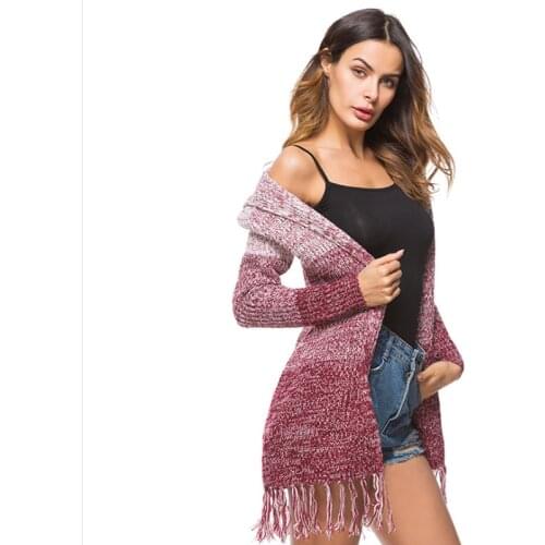 2019 New Womens Sweater Spring Summer Fashion Cardigan Solid Color Leisure Upper Outer Garment Beach Long Sleeve Splice Sweater