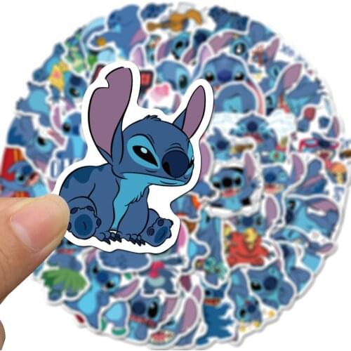 50Ps Disney Lilo & Stitch Movie Cartoon Notebook Computer Skateboard Water Cup Suitcase Bedroom Graffiti Waterproof Sticker Toys