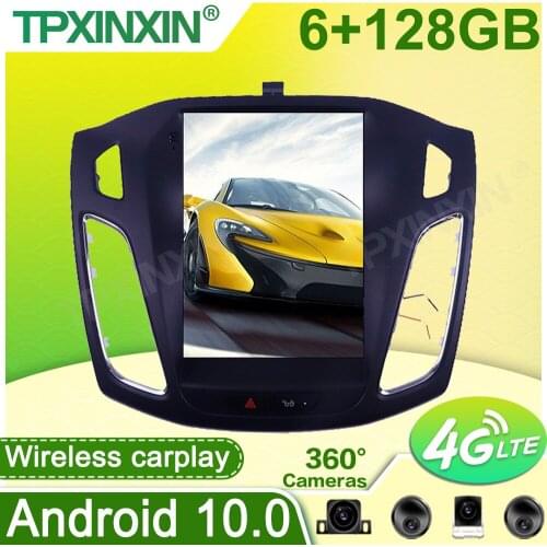 Android 9 4+128G For Ford Focus 2012-2018 Car Radio Vertical Tesla Screen Car Multimedia GPS Navigation Player