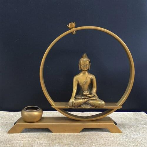 Arcaize cobre puro, Sakyamuni Mani, pon la casa para ahuyentar a los malos espíritus, crear adornos de quemador de incienso