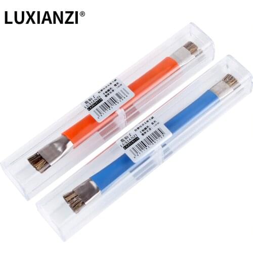 LUXIANZI Anti-static Brush Double Head Brush for Cleaning Repair Work ESD Safe For Mobile Phone Tablet Motherboard PCB BGA IC