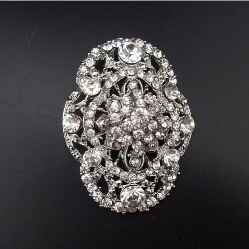 60MM Brooch For Men Tall Oval Fashion Honorable Magical Aglimmer Rhinestone Bright / Gold Plating Pin Brooch, Item NO.: BH7654-G
