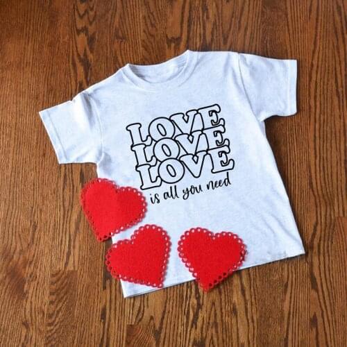 Kids Valentine Shirtslove Is All You Need Valentines Day Shirt for Girls Boys Happy Valentines Day Tops Tee Shirts
