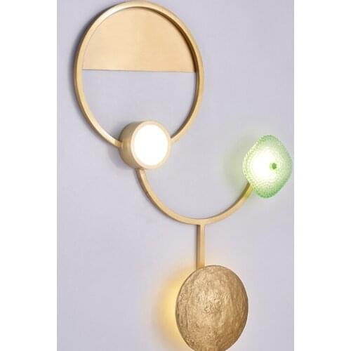 Nordic postmodern designer living room decoration wall lamp creative minimalist personality bedroom bedside minimalist art lamps