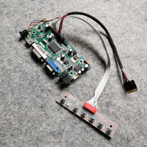 For B140XTN01/B140XTN02/B140XTN03/B140XTN06 matrix 60Hz WLED MNT68676 LVDS 40 Pin VGA DVI DIY kit controller board 1366*768